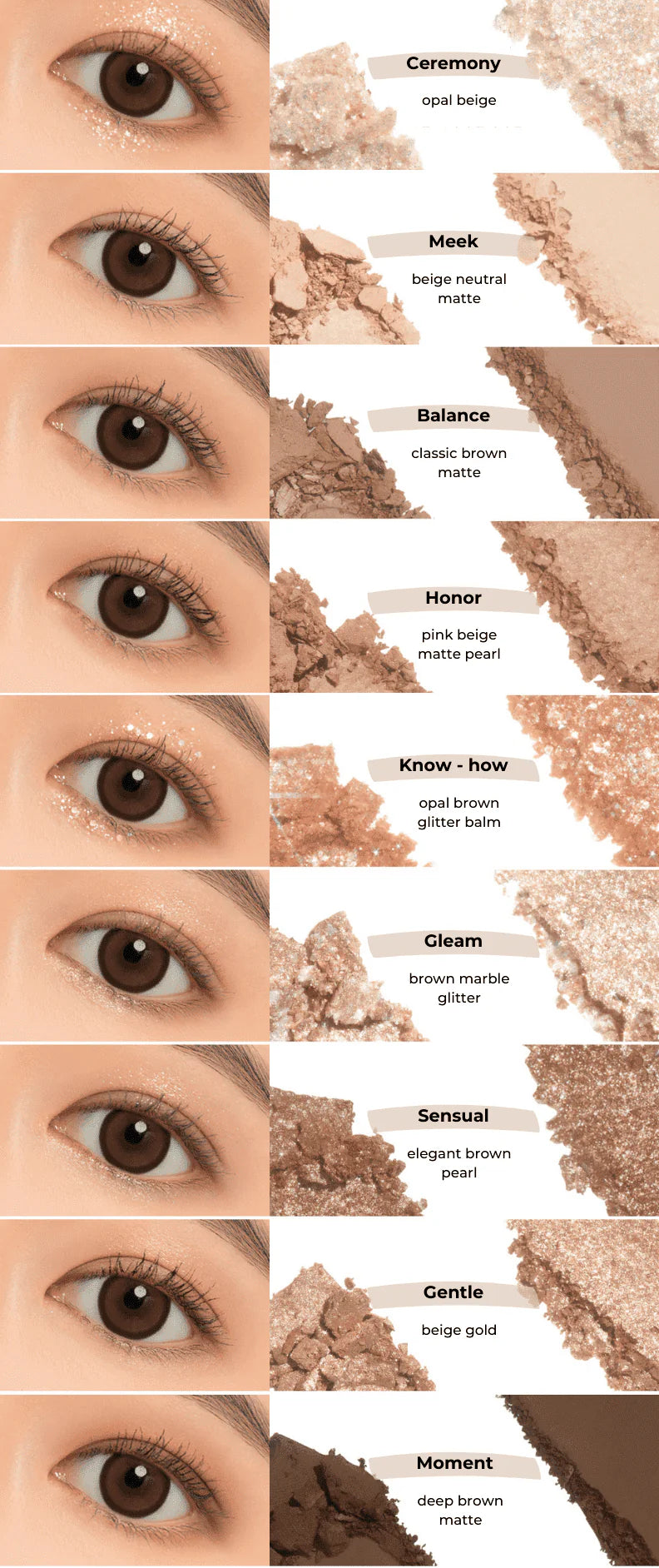 UNLEASHIA Glitterpedia Eye Palette 02 All of Brown