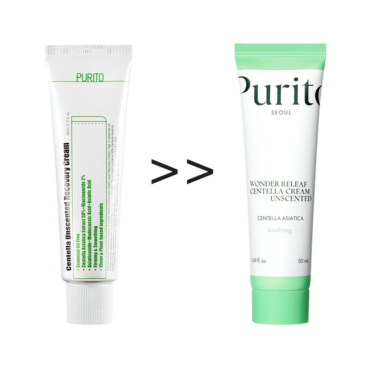 PURITO Centella Unscented Recovery Cream (New 2024 Packaging)